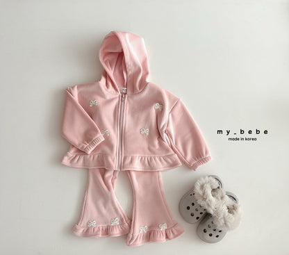 [PRE-ORDER] Velour Frill Hoodie Zip-Up Jacket