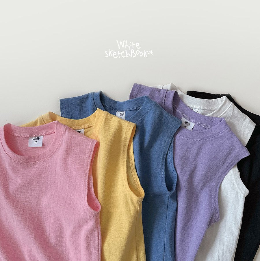 [PRE-ORDER] Over Fit Sleeveless T-Shirts