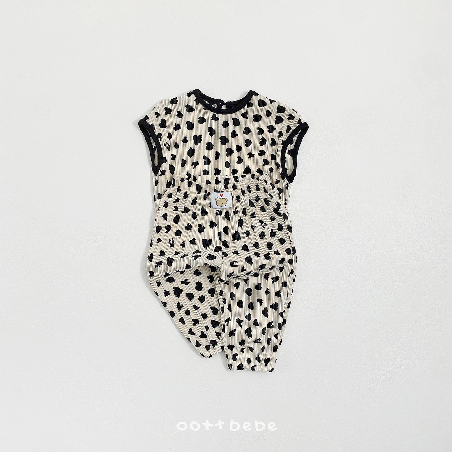[PRE-ORDER] Petite Leopard Pleats Top Bottom Set