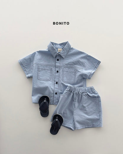 [PRE-ORDER] Two Pocket Linen Top Bottom Set