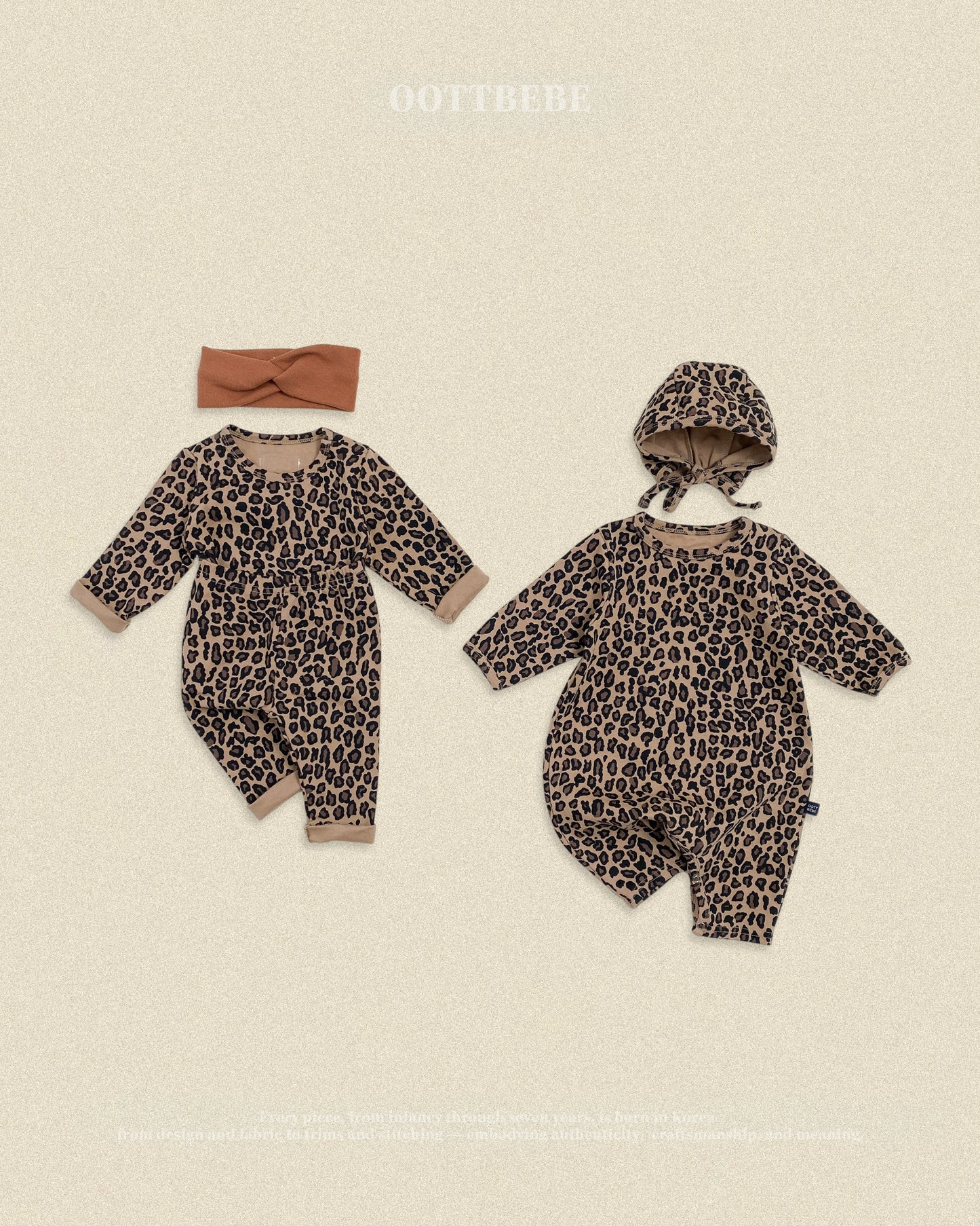 [PRE-ORDER] Little Leopard Body Suit + Bonnet Set