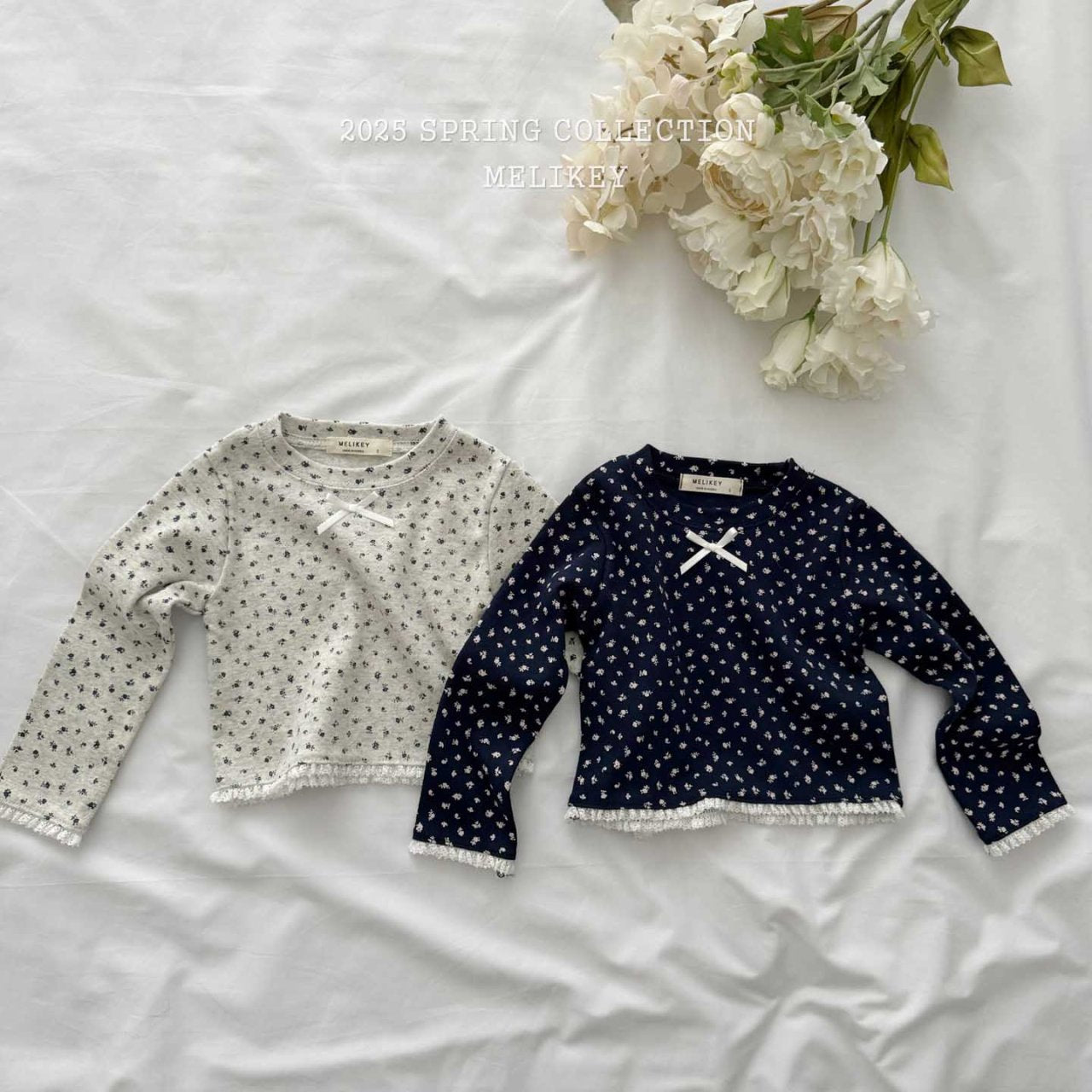 Rose Crop T-Shirts [Oatmeal/L(4-5yr)]