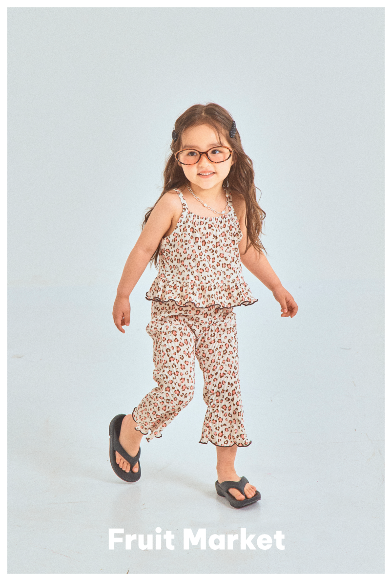 [PRE-ORDER] Leopard Pleats Top Bottom Set