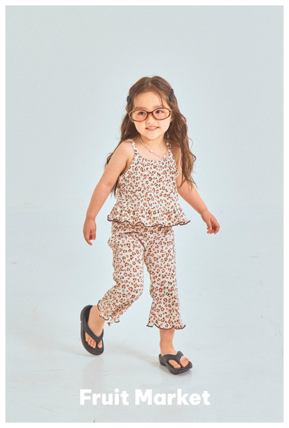[PRE-ORDER] Leopard Pleats Top Bottom Set