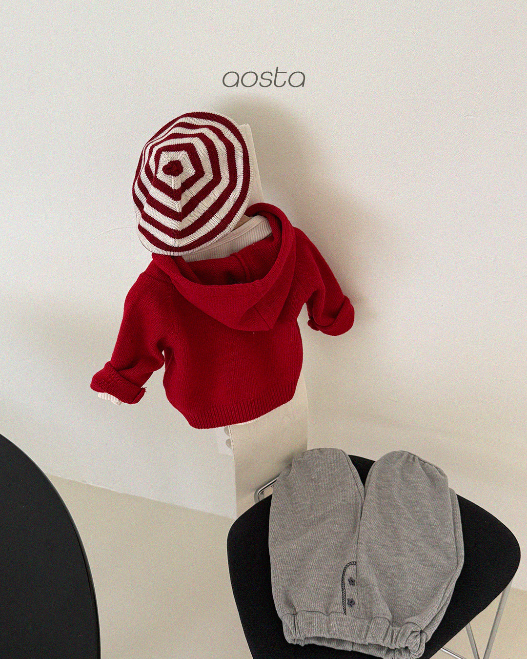 Cookie Sweater Hoodie Top [Red/L(3-5yr)]