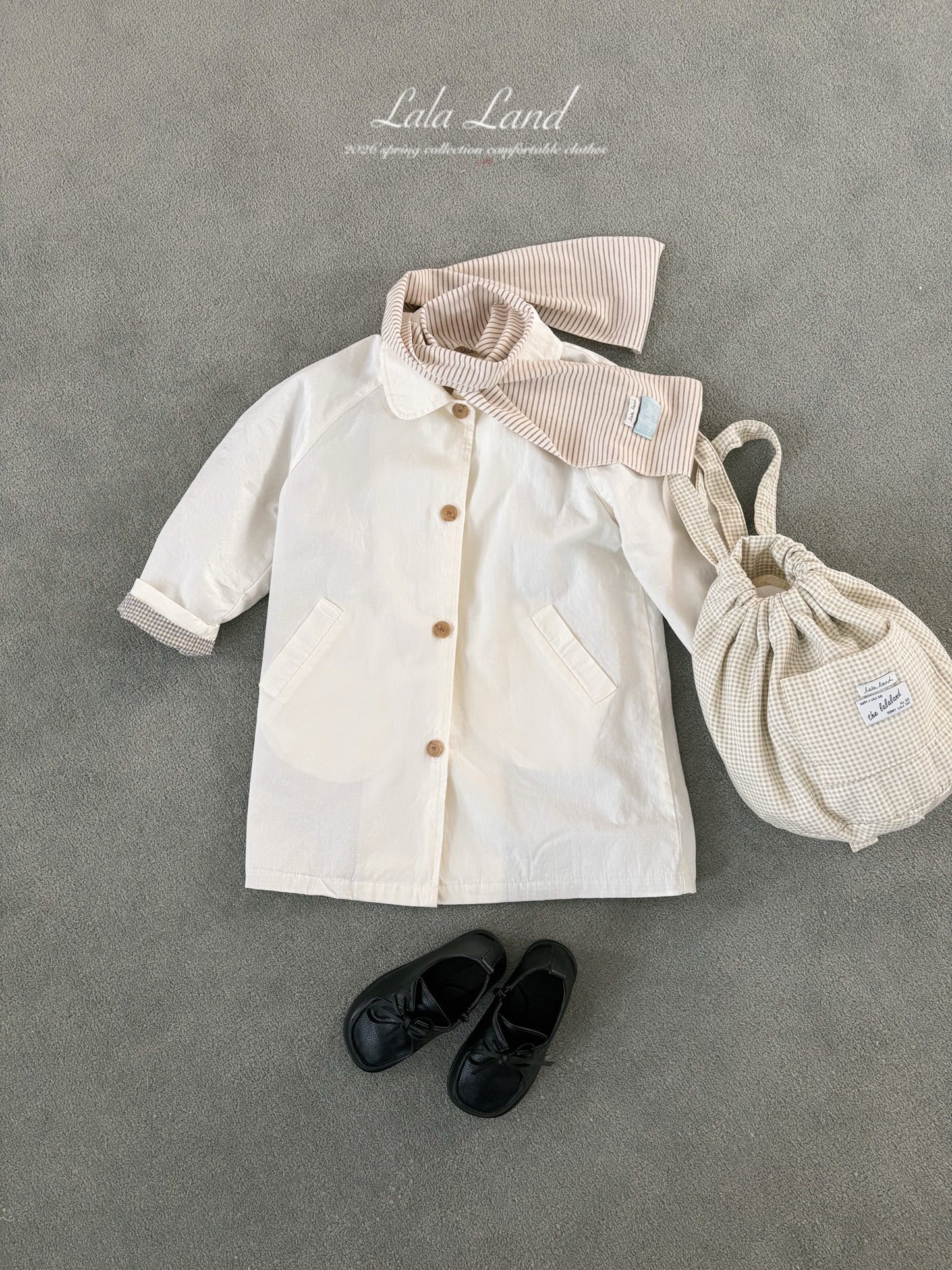 Spring Trench Coat [Cream/M(3-4yr)]