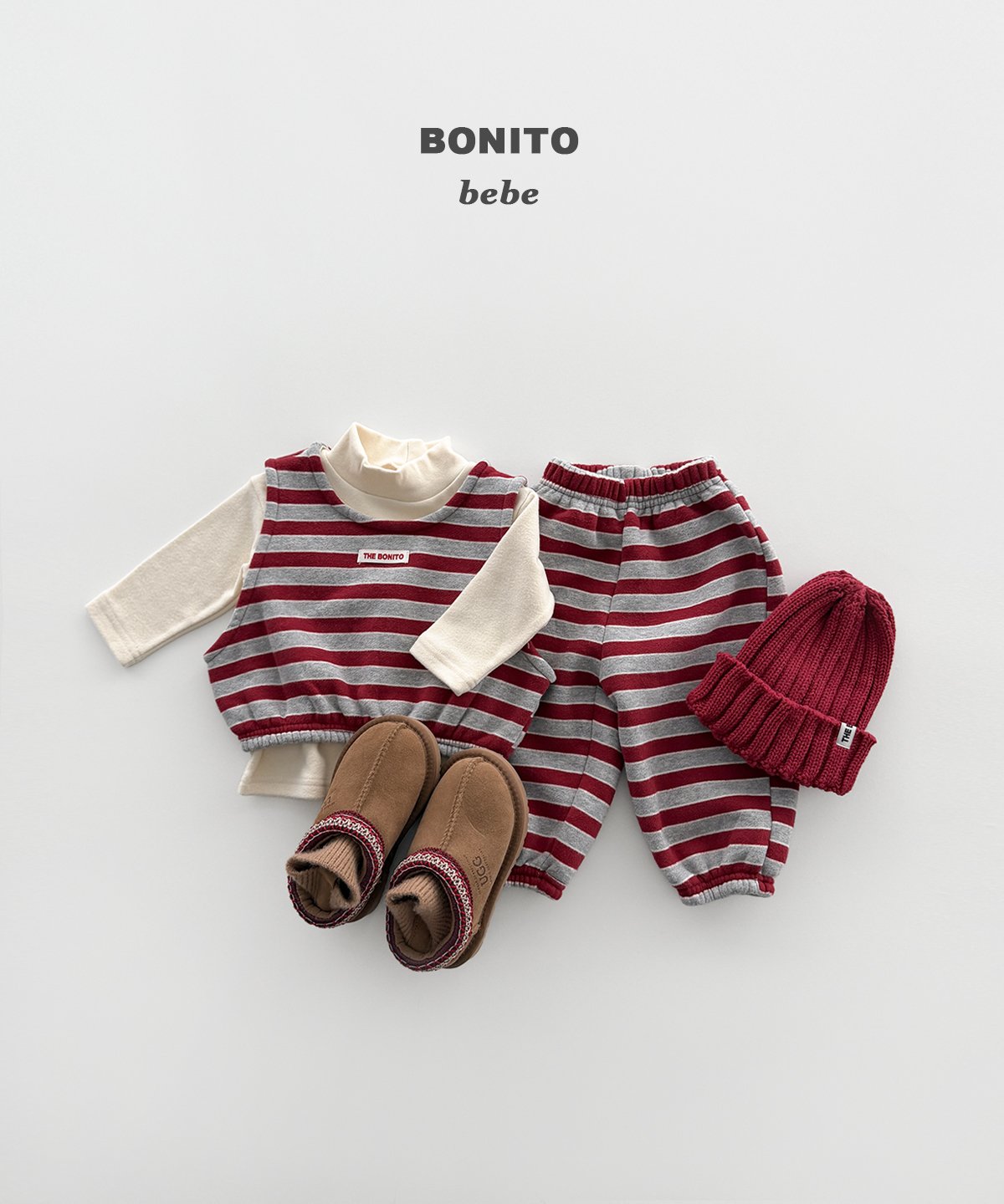 [PRE-ORDER] Baby Stripe Vest Bottom Set
