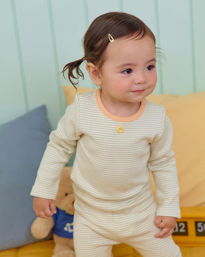 Vanilla Latte Home Wear Set [Blue/Yellow/XL(4-5yr)]