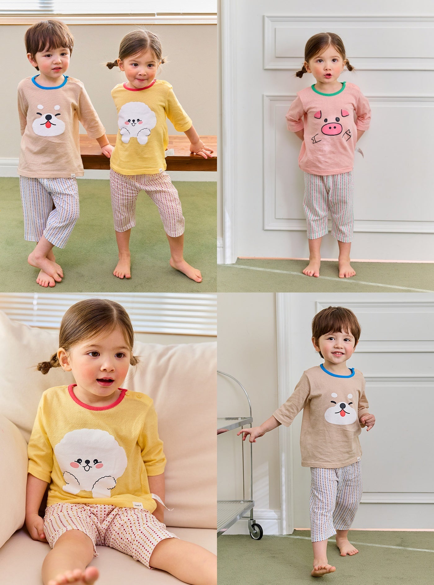 Animal Mesh 3/4 Home Wear Set