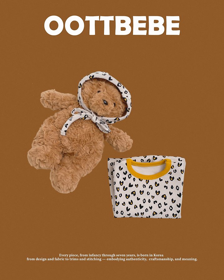 [PRE-ORDER] Heart Leopard Body Suit + Bonnet Set