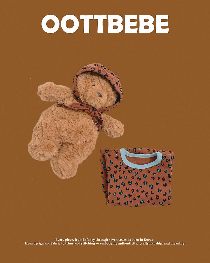 [PRE-ORDER] Heart Leopard Body Suit + Bonnet Set