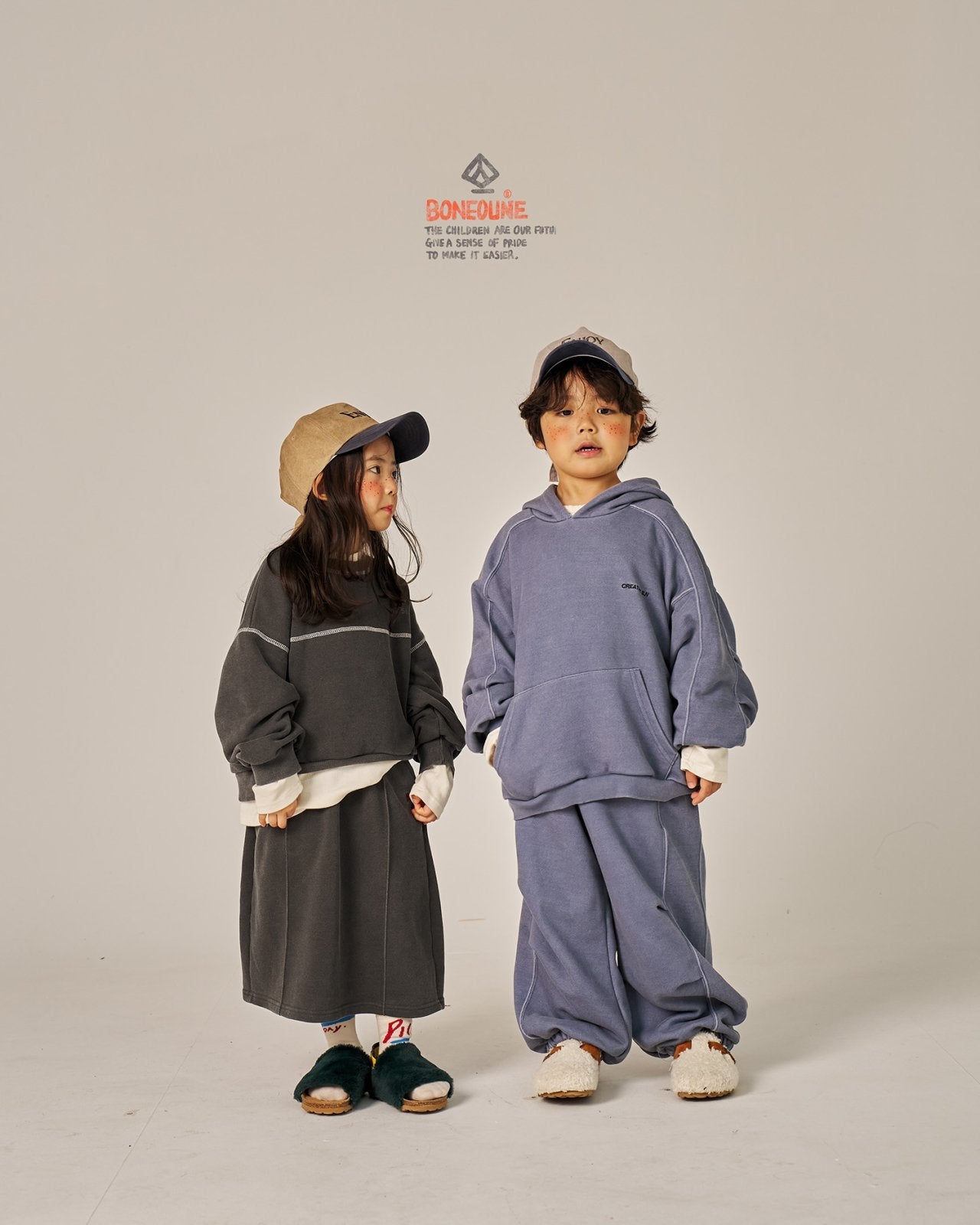 Autumn Basic T-Shirts [Ivory/L(5-6yr)]