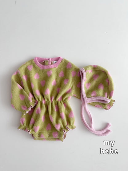 [PRE-ORDER] Creamy Banding Body Suit + Bonnet Set