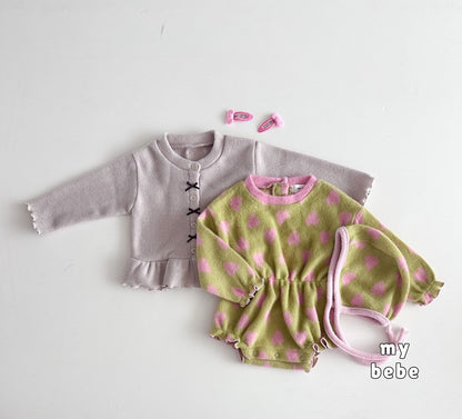 [PRE-ORDER] Creamy Banding Body Suit + Bonnet Set
