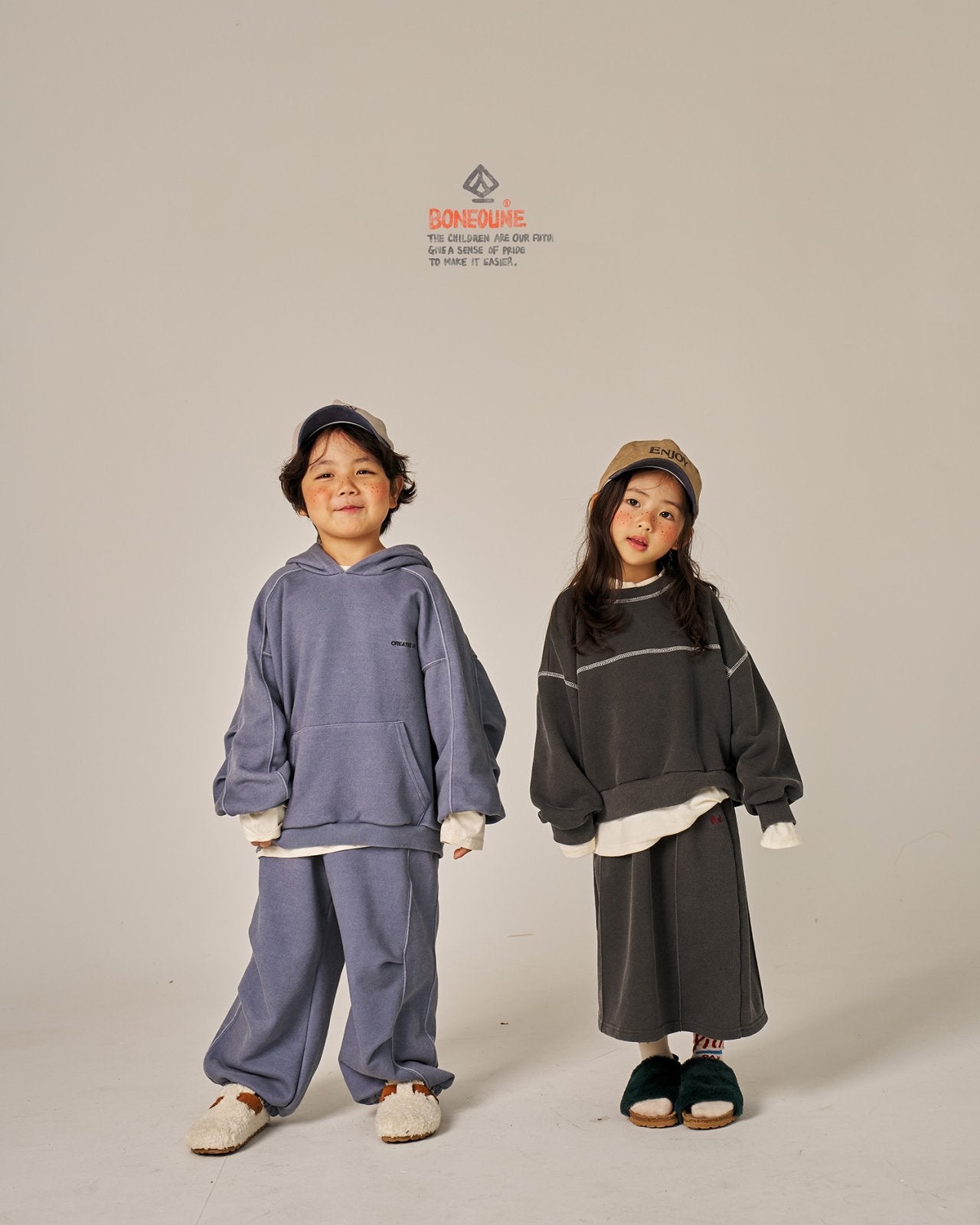 Autumn Basic T-Shirts [Ivory/L(5-6yr)]