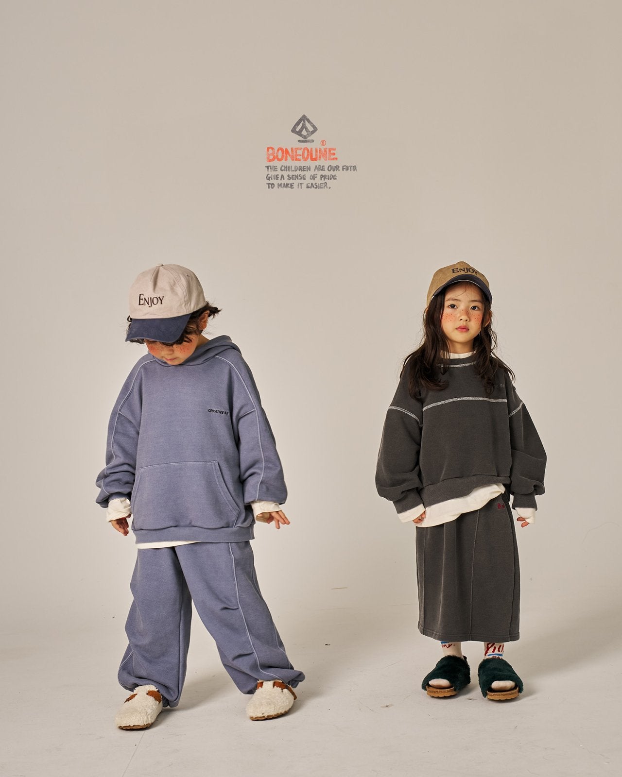 Autumn Basic T-Shirts [Ivory/L(5-6yr)]