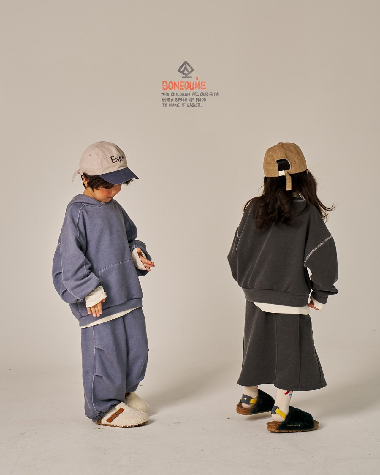 Autumn Basic T-Shirts [Ivory/L(5-6yr)]