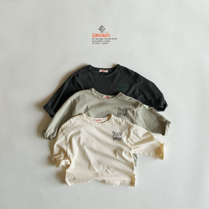 Autumn Basic T-Shirts [Ivory/L(5-6yr)]