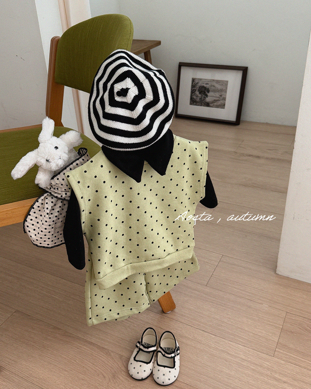 Mulmul Collar T-Shirts [Black/M(1-2yr)]