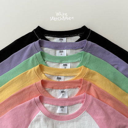 [PRE-ORDER] New Color Block Raglan 3/4 Sleeve T-Shirts