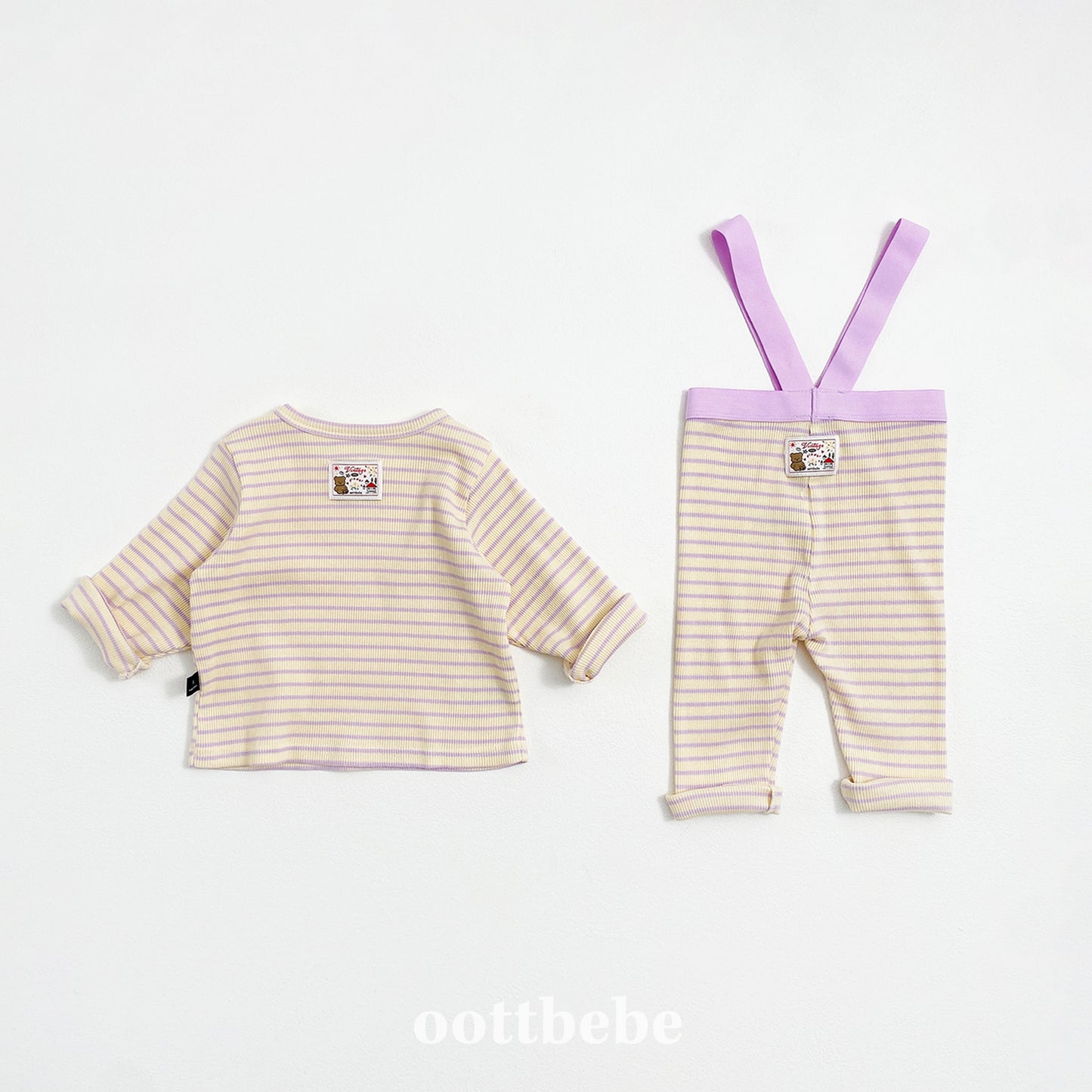 [PRE-ORDER] Macaroon Suspender Baby Top Bottom Set