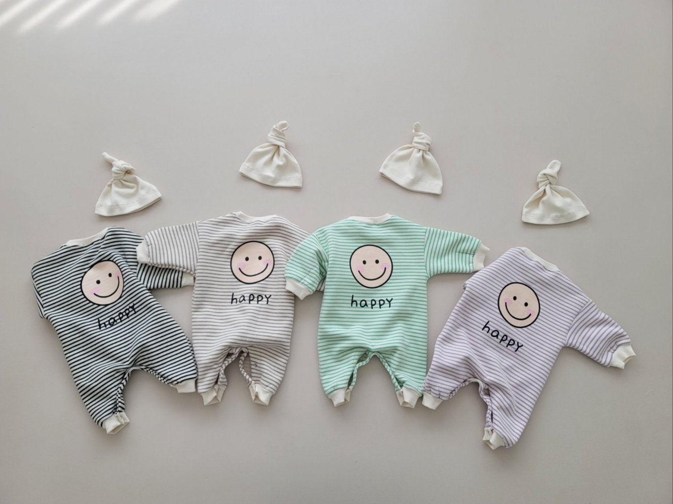 [PRE-ORDER] Happy Body Suit + Bonnet Set