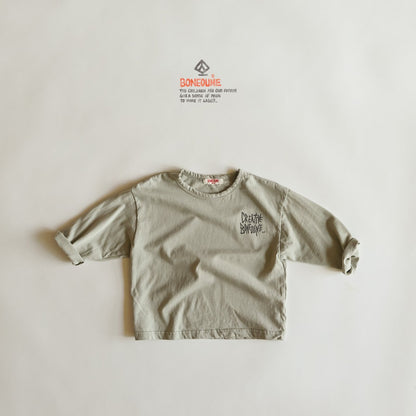 Autumn Basic T-Shirts [Ivory/L(5-6yr)]