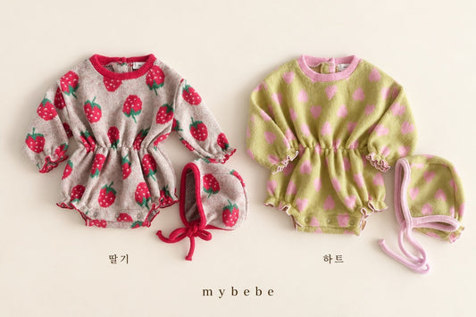 [PRE-ORDER] Creamy Banding Body Suit + Bonnet Set