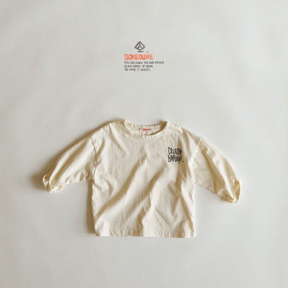 Autumn Basic T-Shirts [Ivory/L(5-6yr)]