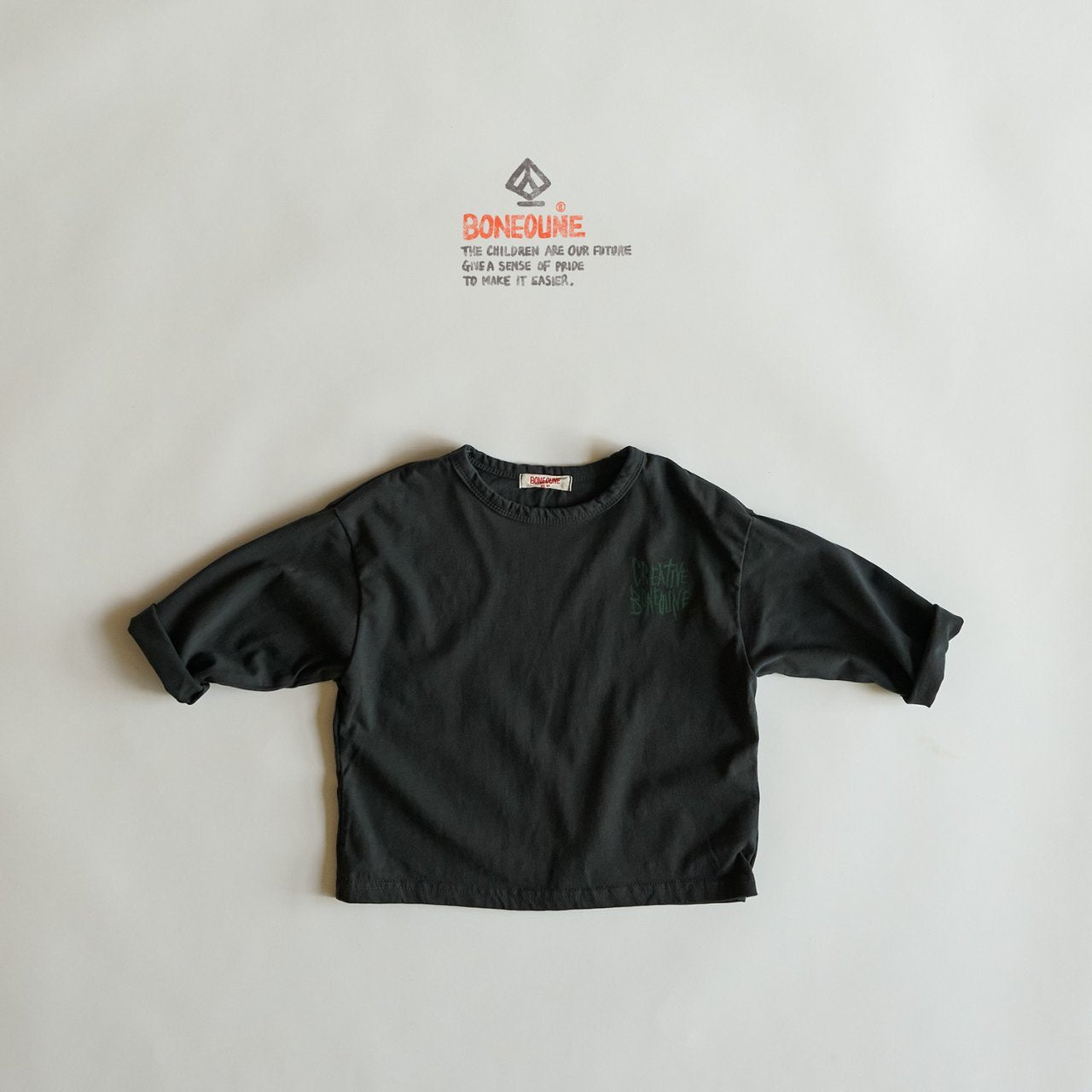 Autumn Basic T-Shirts [Ivory/L(5-6yr)]