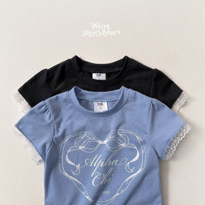 [PRE-ORDER] Ribbon Lace Shirring T-Shirts