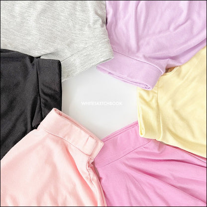 Skirt 3/4 Leggings [Melange Grey,Black/L(4-5yr)]