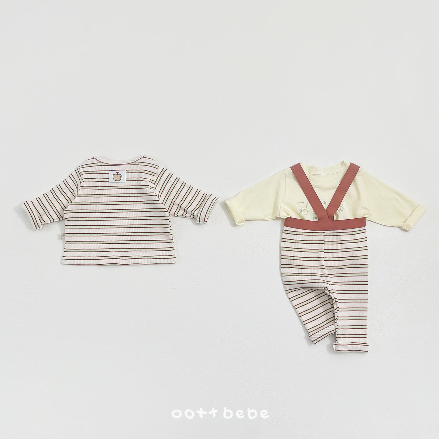 Say Oott 1+1 Baby T-Shirts [Red/Ivory/Baby M(6-12m)]