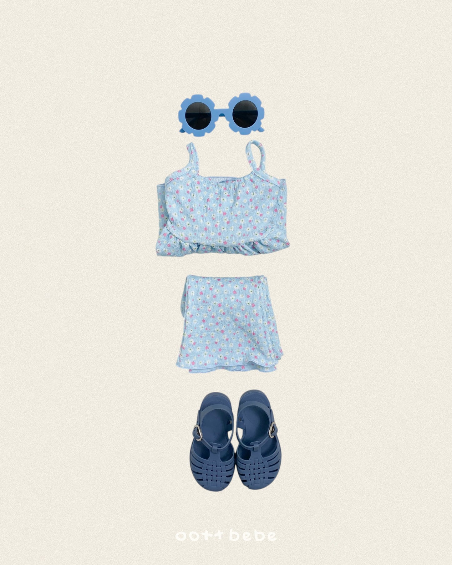 [PRE-ORDER] Peach Flower Top Bottom Set