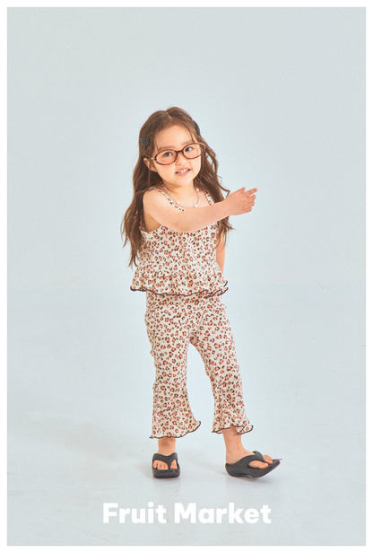 [PRE-ORDER] Leopard Pleats Top Bottom Set