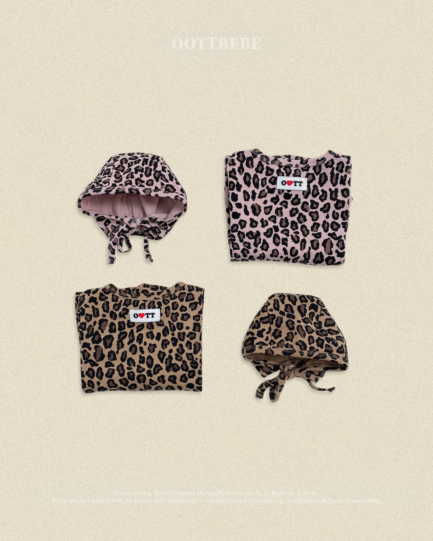 [PRE-ORDER] Little Leopard Body Suit + Bonnet Set