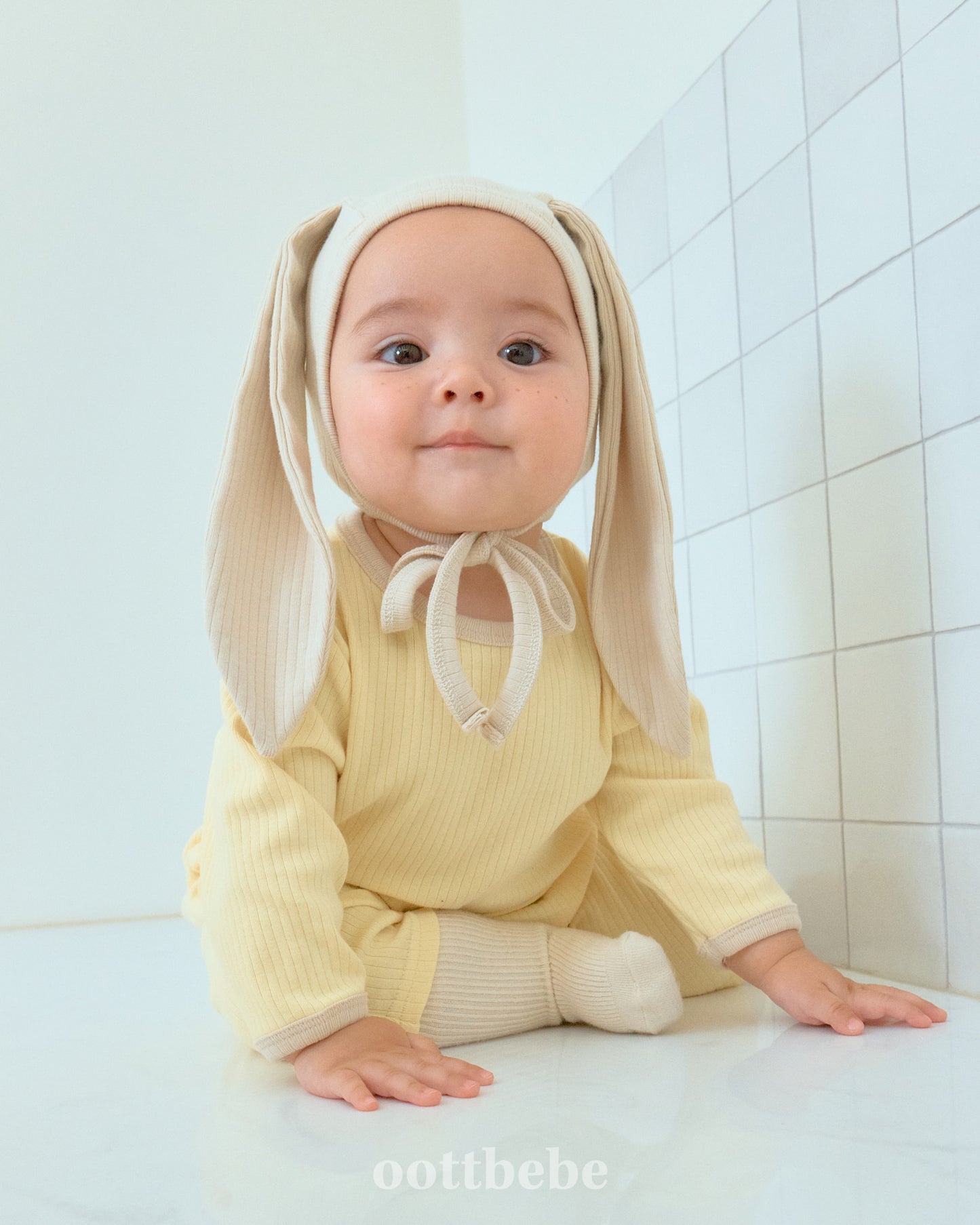 [PRE-ORDER] Butter Cream Body Suit + Bonnet Set