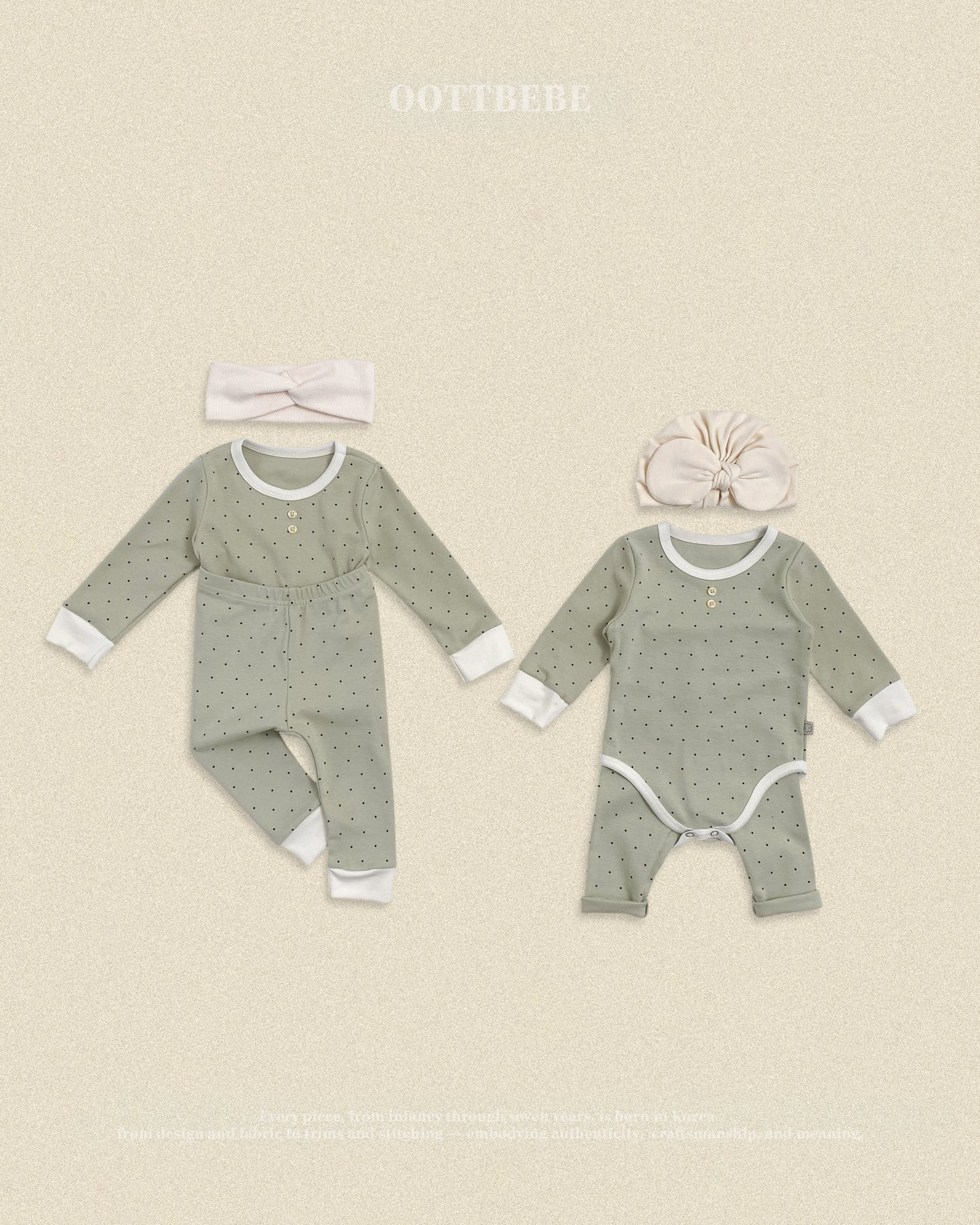 [PRE-ORDER] Shushu Dot Body Suit + Leggings Set