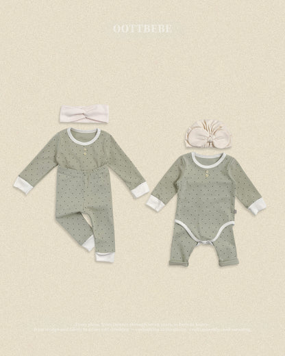 [PRE-ORDER] Shushu Dot Body Suit + Leggings Set