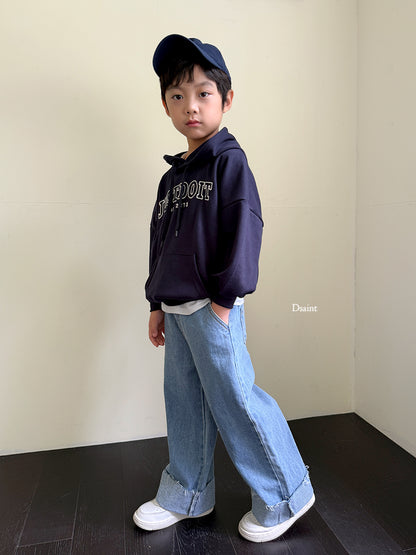 [PRE-ORDER] Cutting Roll-Up Wide Denim Pants