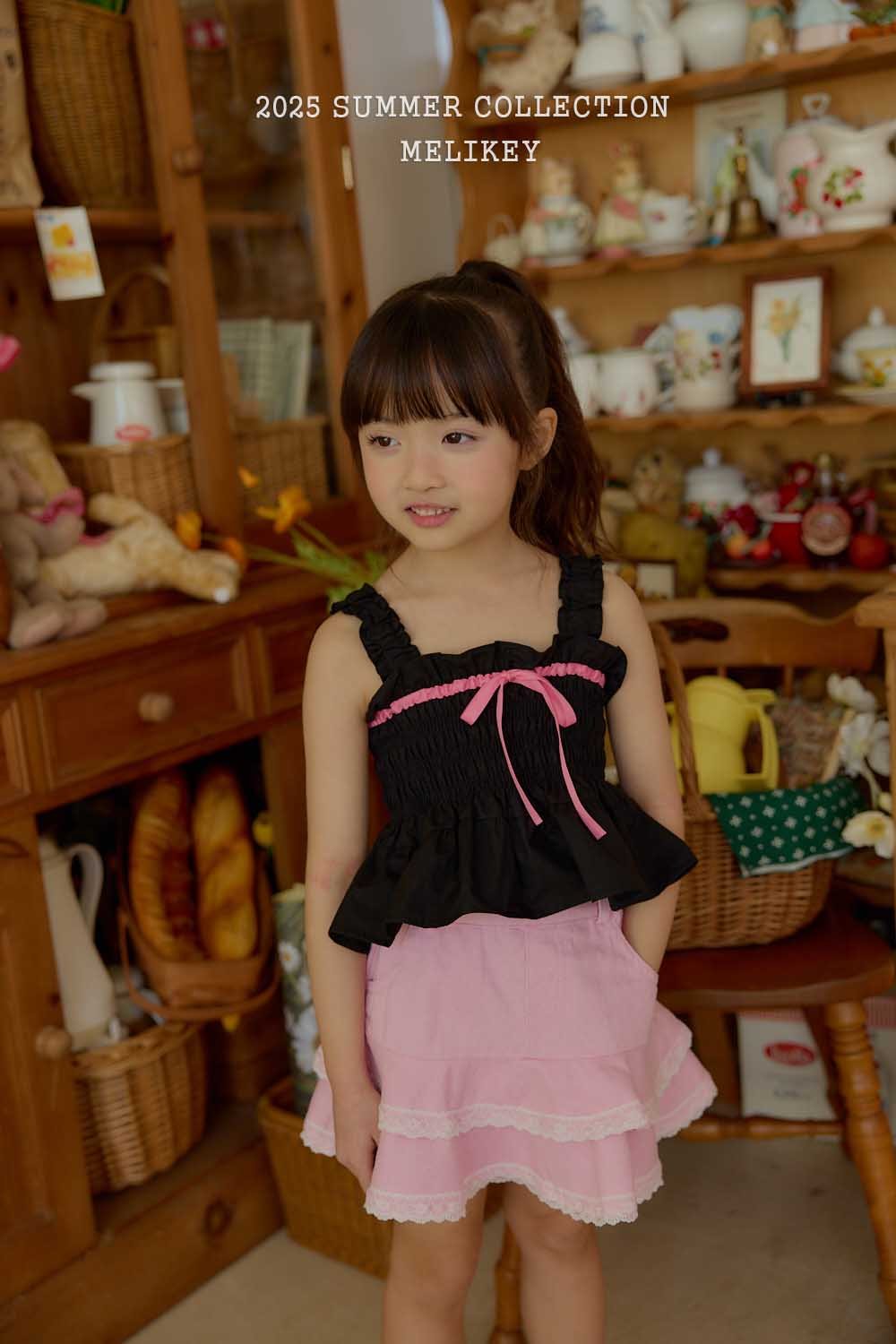 Jenny Ribbon Blouse [Black/M(3-4yr)]