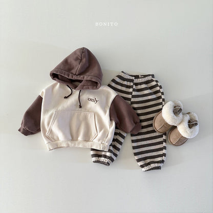 Stripe Jogger Pants [Brown/S(2-3yr)]