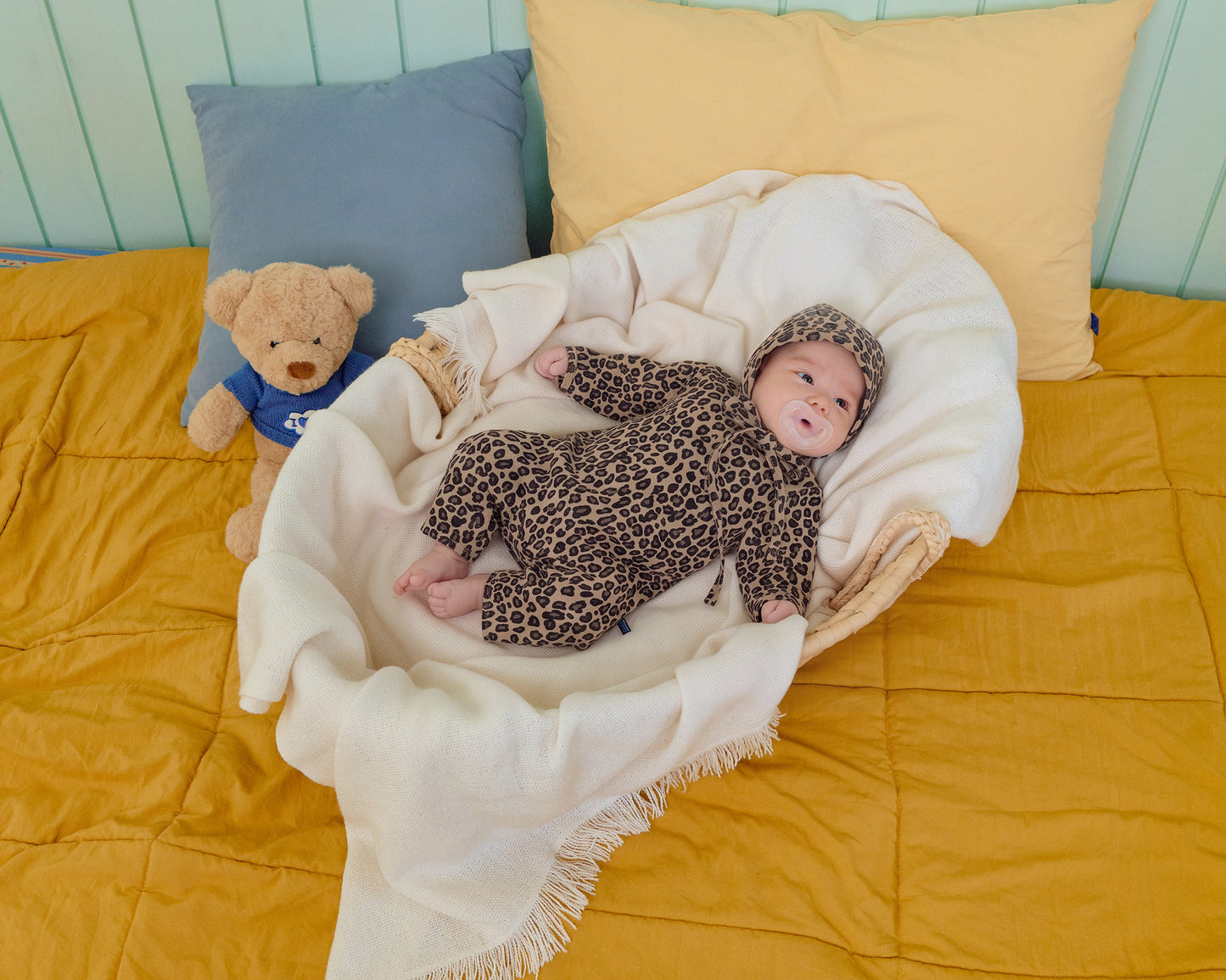 [PRE-ORDER] Little Leopard Body Suit + Bonnet Set