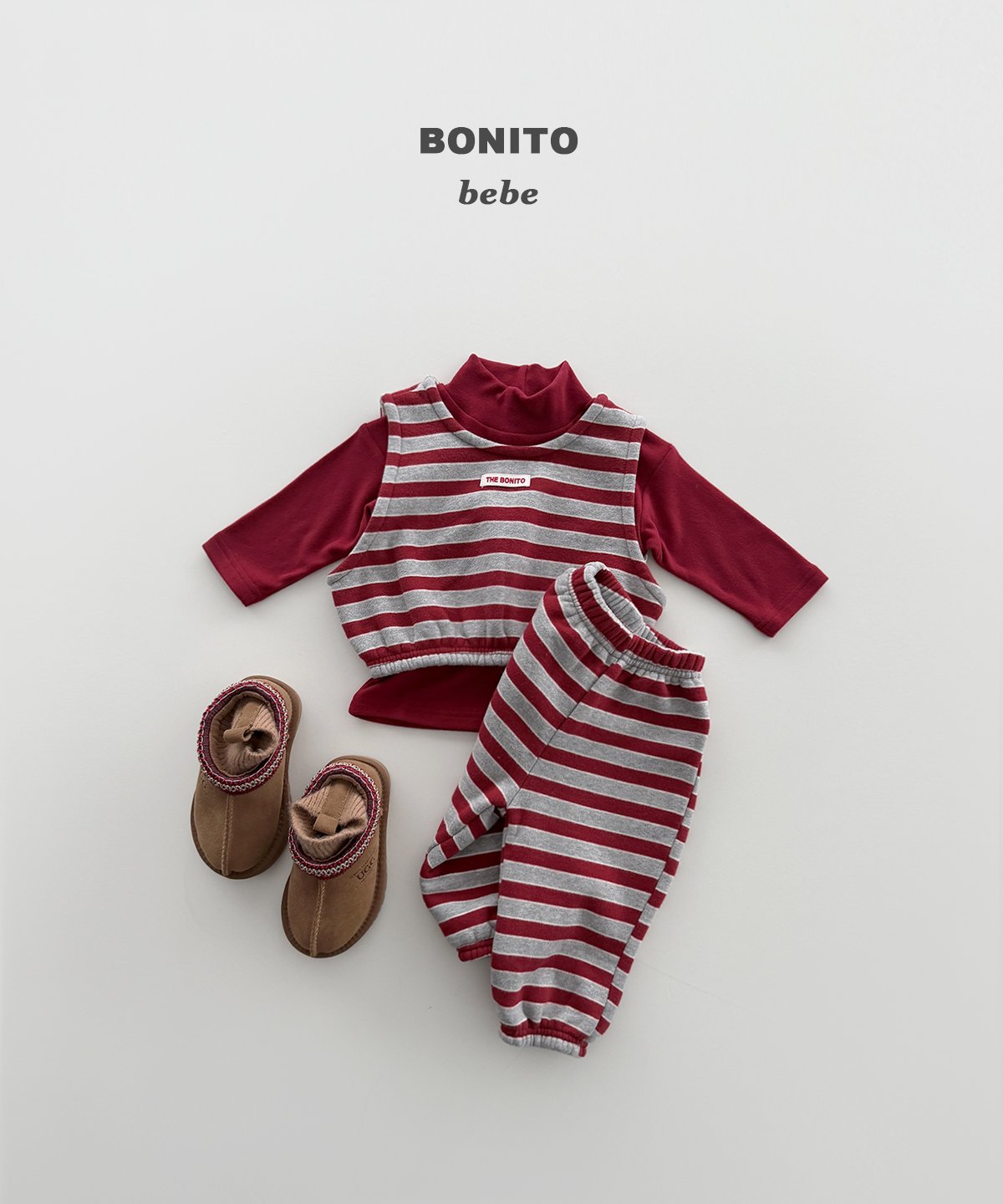 [PRE-ORDER] Baby Stripe Vest Bottom Set
