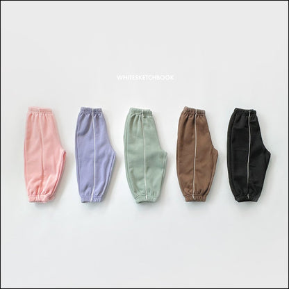 Piping Jogger Pants [Khaki Green/5/S(2-3yr)]