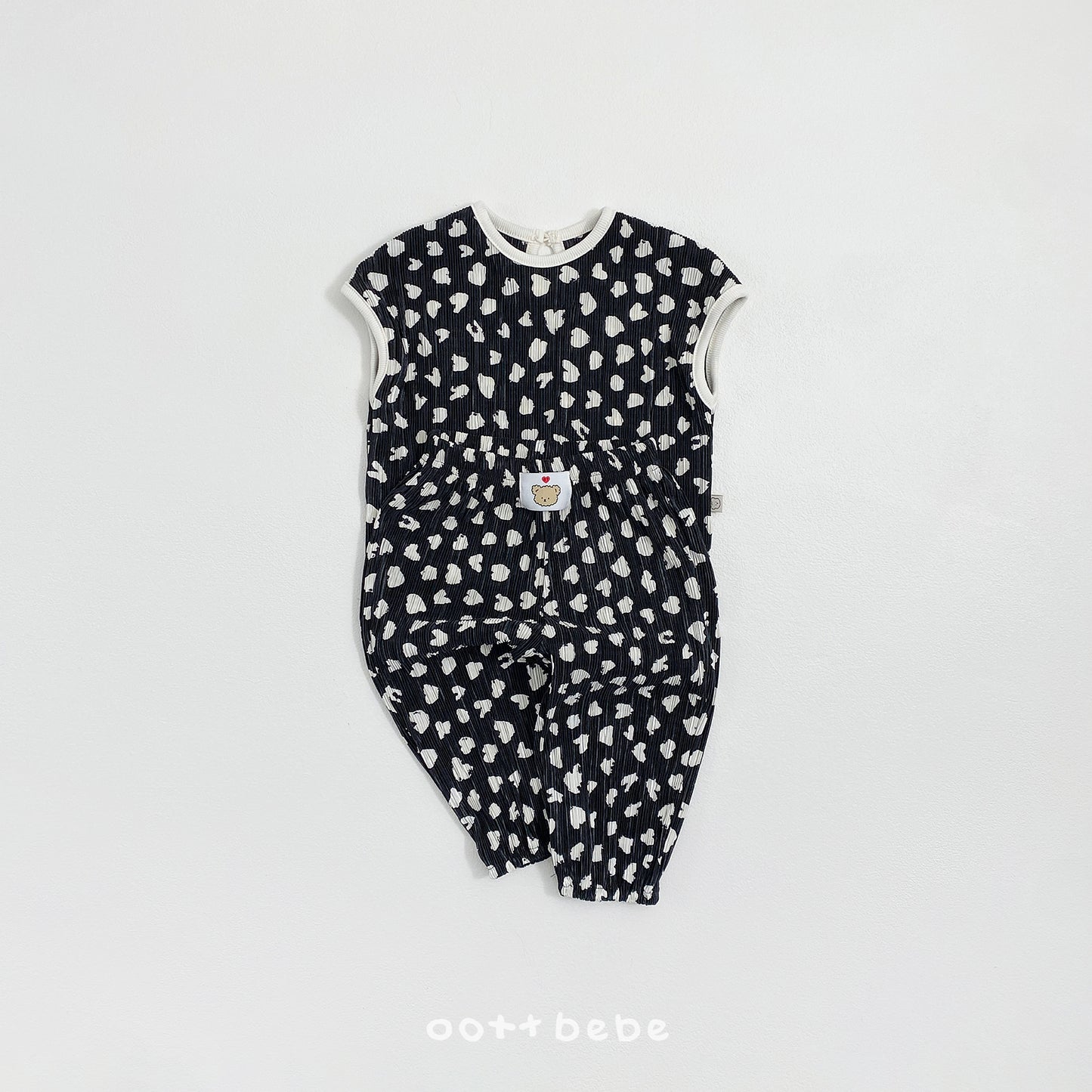 [PRE-ORDER] Petite Leopard Pleats Top Bottom Set