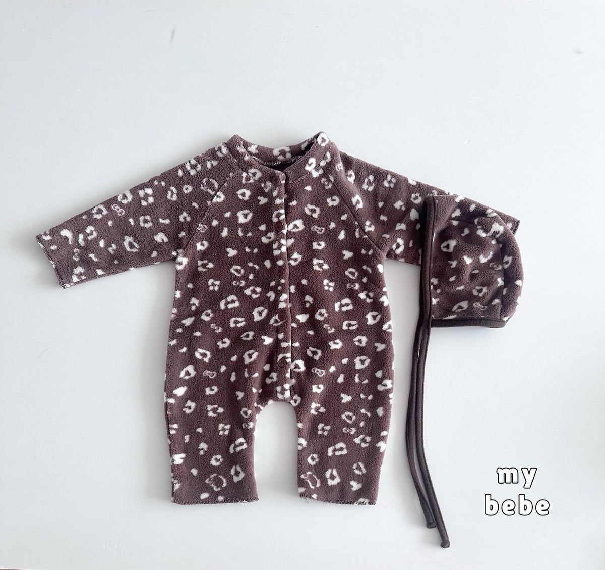 [PRE-ORDER] Poodle Button Body Suit + Bonnet Set