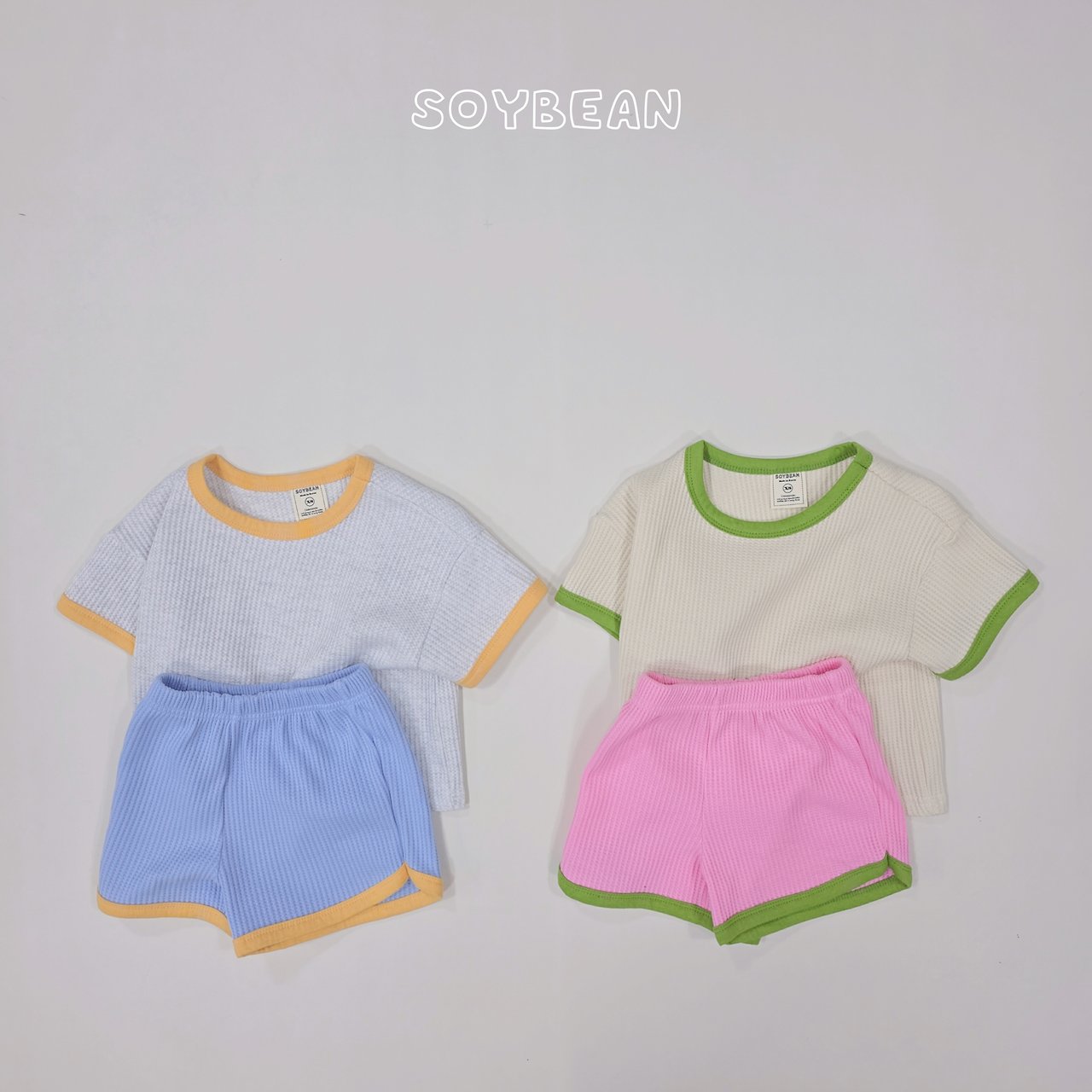 [PRE-ORDER] Color Mix Waffle Top Bottom Set