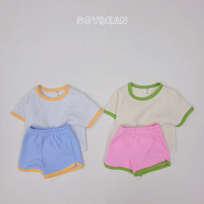 [PRE-ORDER] Color Mix Waffle Top Bottom Set