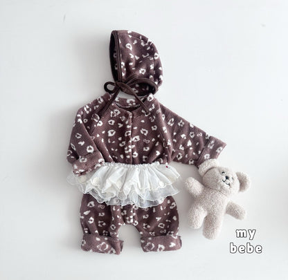 [PRE-ORDER] Poodle Button Body Suit + Bonnet Set